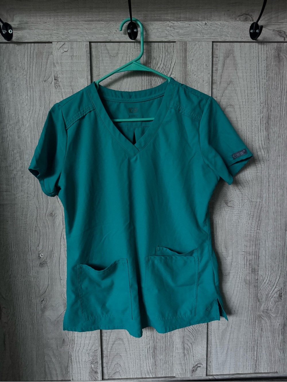 Teal Women's V-Neck Scrub Top - med couture insight